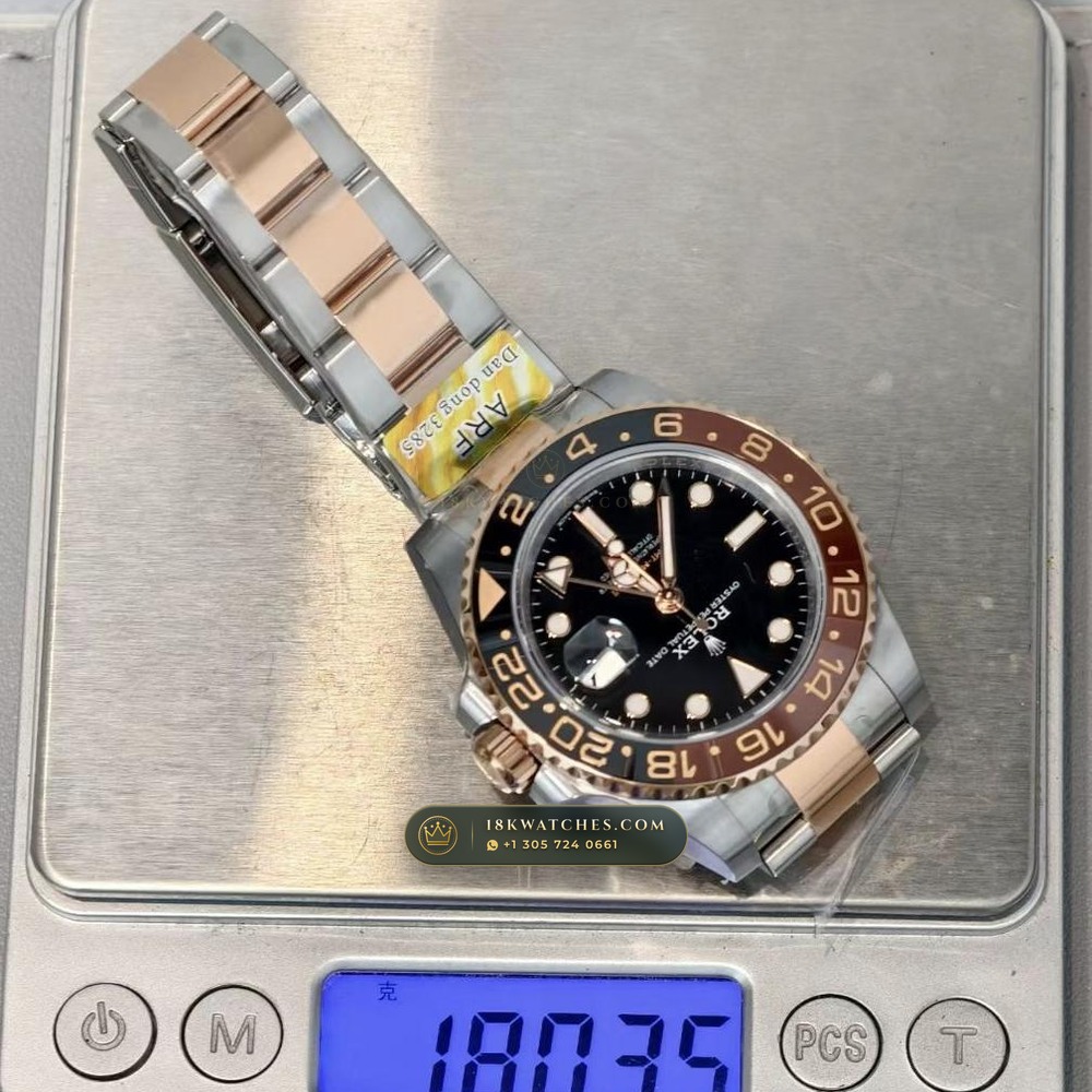 Rolex GMT-Master II Ref. 126711CHNR — Studio Gallery Plate IX in 904L Stainless Steel Custom Architecture (172.7g Verified Mass, Rolex Manufacture Cal. 3285 - 70h Power Reserve)
