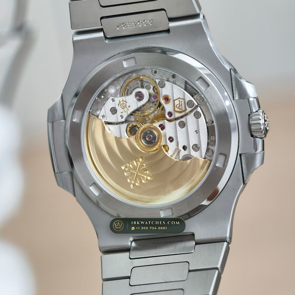 Patek Philippe Nautilus Self-Winding Ref. 5711/1A-010 — Studio Gallery Plate V in 904L Stainless Steel Custom Architecture (115.2g Verified Mass, Patek Philippe Cal. 26-330 S C / Cal. 324 S C - 21K Gold Rotor)