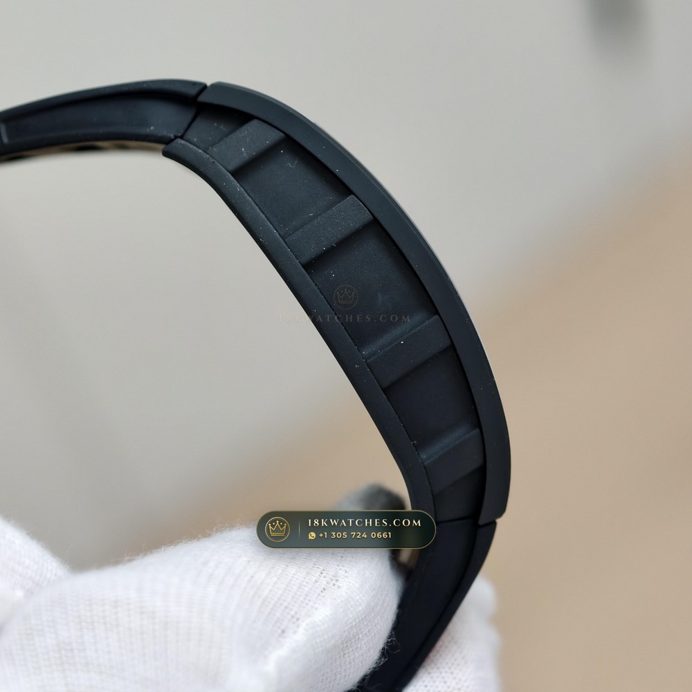 Richard Mille RM 055 Bubba Watson Manual Winding Sapphire Caseback Spec — Studio Gallery Plate V in ATZ White Ceramic & Grade 5 Titanium (66.3g Verified Mass, Richard Mille Cal. RMUL2 Grade 5 Titanium Skeleton)
