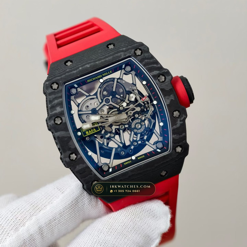 Richard Mille RM 35-02 Rafael Nadal Automatic — Studio Gallery Plate II in Carbon TPT & Grade 5 Titanium (50.3g Verified Mass, Richard Mille Cal. RMAL1 Variable-Geometry Rotor)
