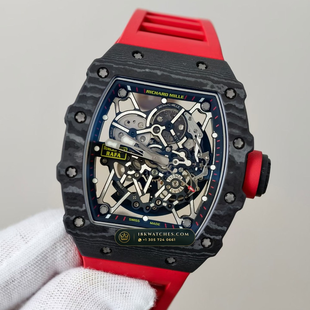 Richard Mille RM 35-02 Rafael Nadal Automatic — Studio Gallery Plate III in Carbon TPT & Grade 5 Titanium (50.3g Verified Mass, Richard Mille Cal. RMAL1 Variable-Geometry Rotor)