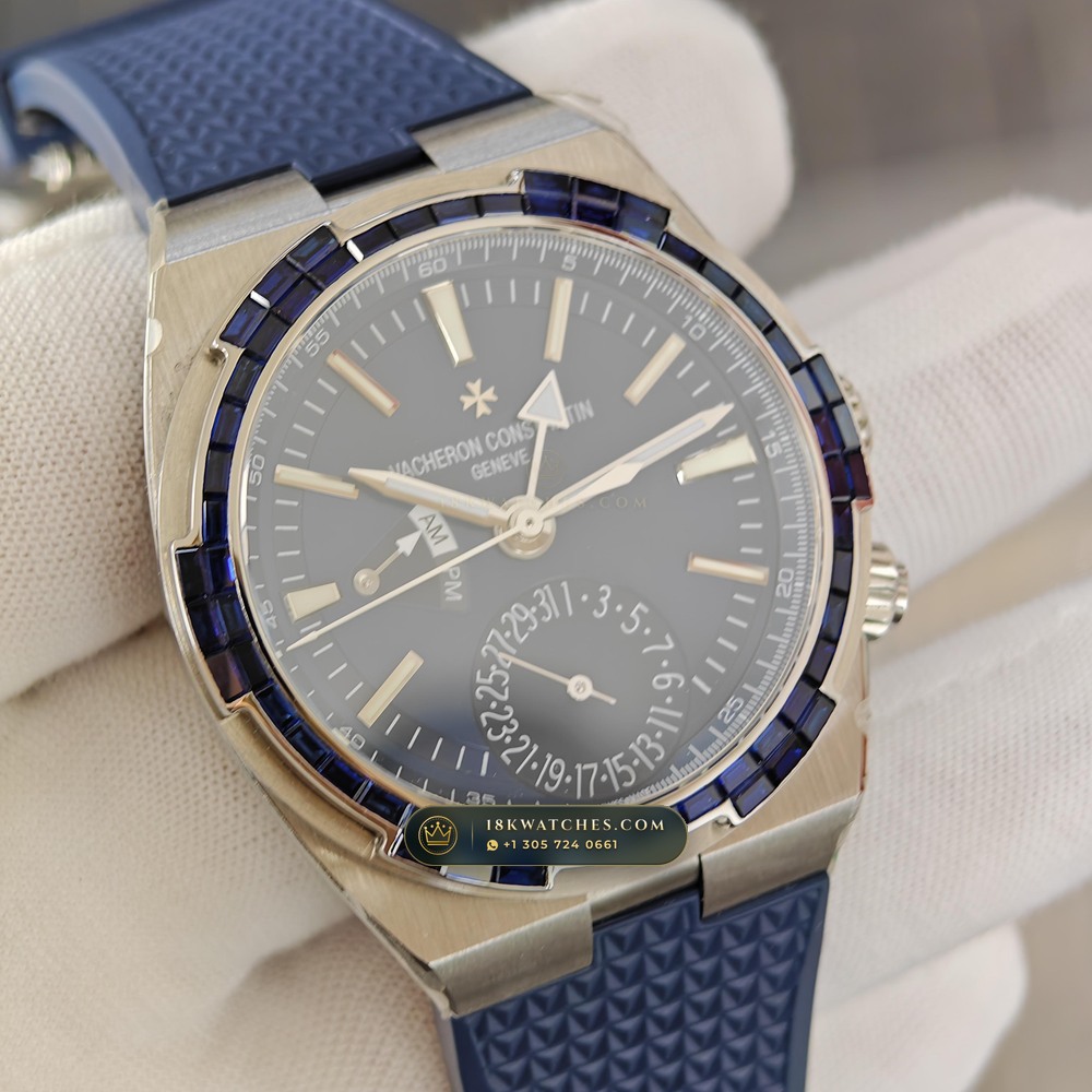 Vacheron Constantin Overseas Dual Time 41mm Ref. 7900V — Studio Gallery Plate III in 904L Stainless Steel Custom Architecture (163.6g Verified Mass, Vacheron Constantin Cal. 5110 DT - 22K Gold Rotor)