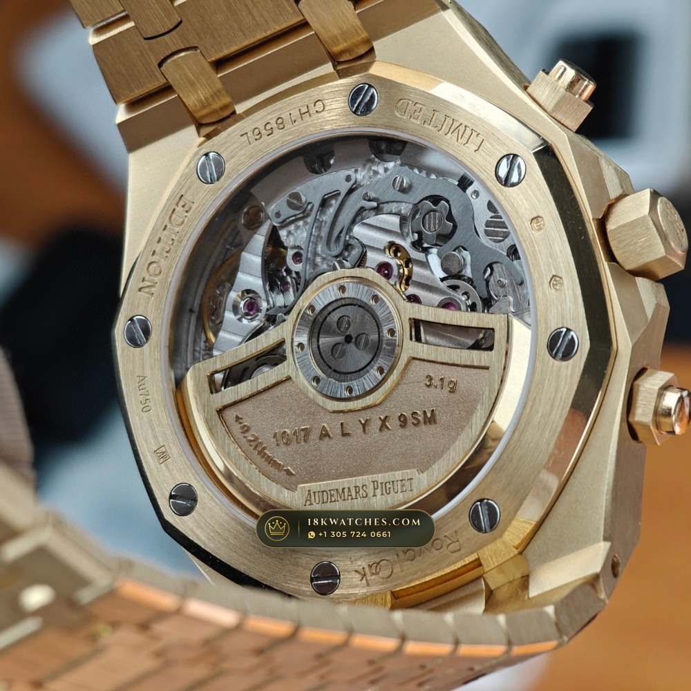 Audemars Piguet Royal Oak Selfwinding Chronograph 41mm 18K Yellow Gold Ref. 26240BA.OO.1320BA.01 — Studio Gallery Plate VII in 18K Yellow Gold Au750 (246.0g Verified Mass, Audemars Piguet Cal. 4401 Flyback Chronograph)