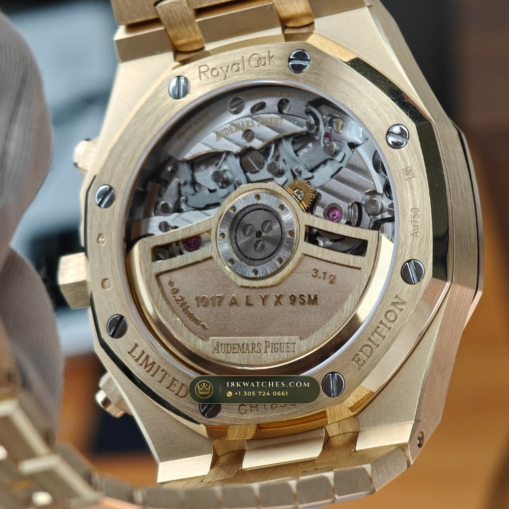 Audemars Piguet Royal Oak Selfwinding Chronograph 41mm 18K Yellow Gold Ref. 26240BA.OO.1320BA.01 — Studio Gallery Plate VIII in 18K Yellow Gold Au750 (246.0g Verified Mass, Audemars Piguet Cal. 4401 Flyback Chronograph)