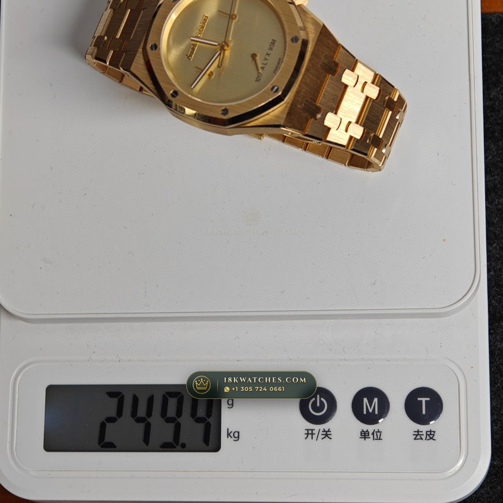 Audemars Piguet Royal Oak Selfwinding Chronograph 41mm 18K Yellow Gold Ref. 26240BA.OO.1320BA.01 — Studio Gallery Plate IX in 18K Yellow Gold Au750 (246.0g Verified Mass, Audemars Piguet Cal. 4401 Flyback Chronograph)