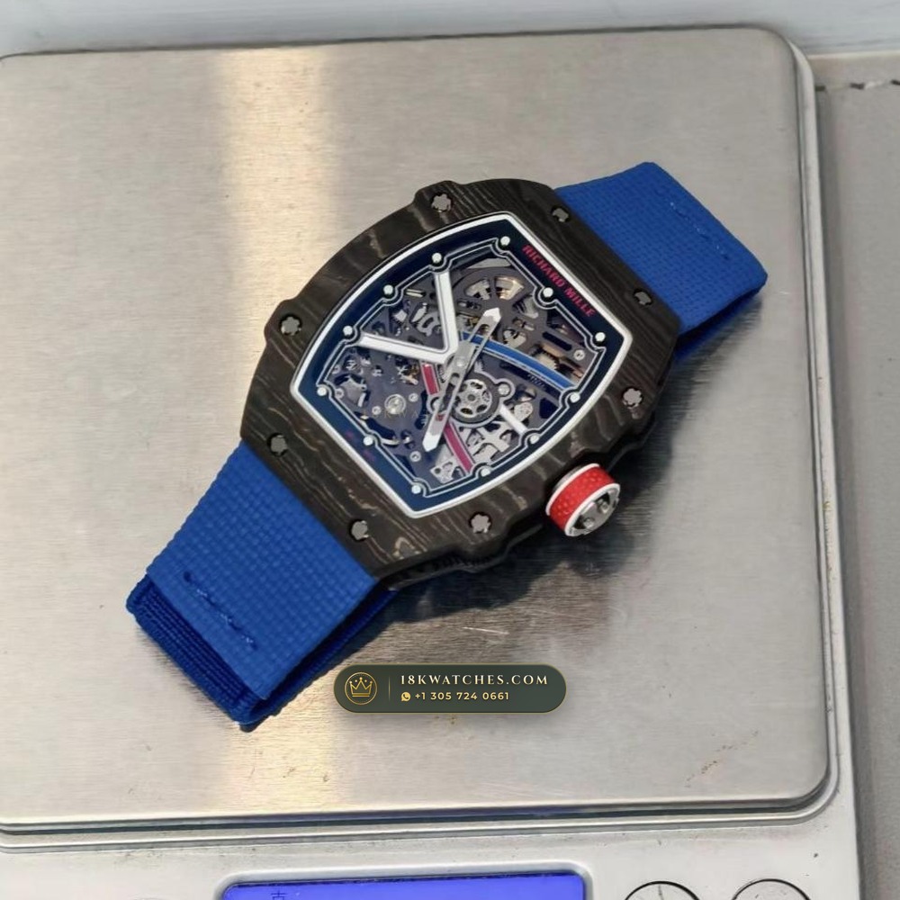 Richard Mille RM 67-02 Automatic Extra-Flat Sebastien Ogier Carbon TPT Sapphire Caseback Spec — Studio Gallery Plate VIII in Carbon TPT & Grade 5 Titanium (33.4g Verified Mass, Richard Mille Cal. CRMA7 Skeletonized Titanium)