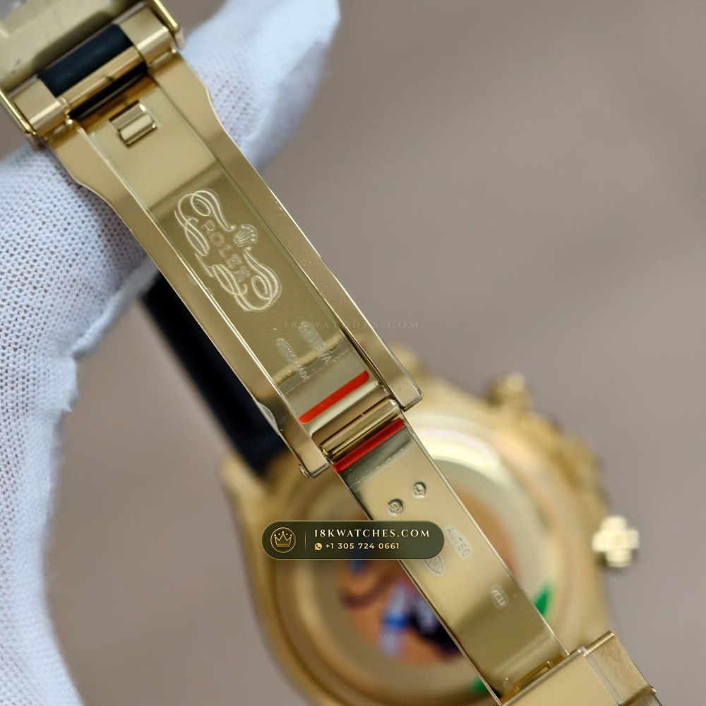 Rolex Cosmograph Daytona 18K Yellow Gold Ref. 126518 — Studio Gallery Plate V in 18K Yellow Gold Au750 (160.7g Verified Mass, Rolex Manufacture Cal. 4131 - 72h Power Reserve)