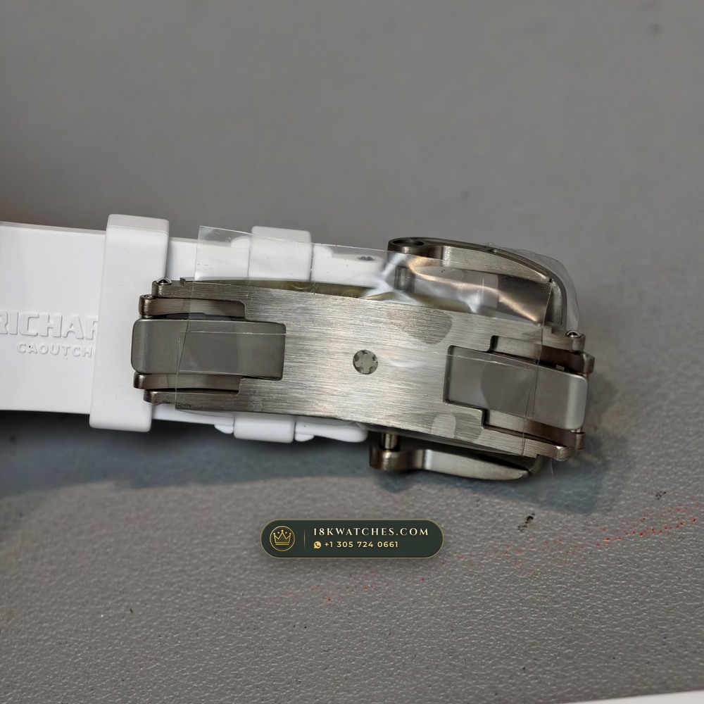 Richard Mille RM 055 Bubba Watson Manual Winding Master Watchmaker Spec — Studio Gallery Plate XI in ATZ White Ceramic & Grade 5 Titanium (66.9g Verified Mass, Richard Mille Cal. RMUL2 Grade 5 Titanium Skeleton)