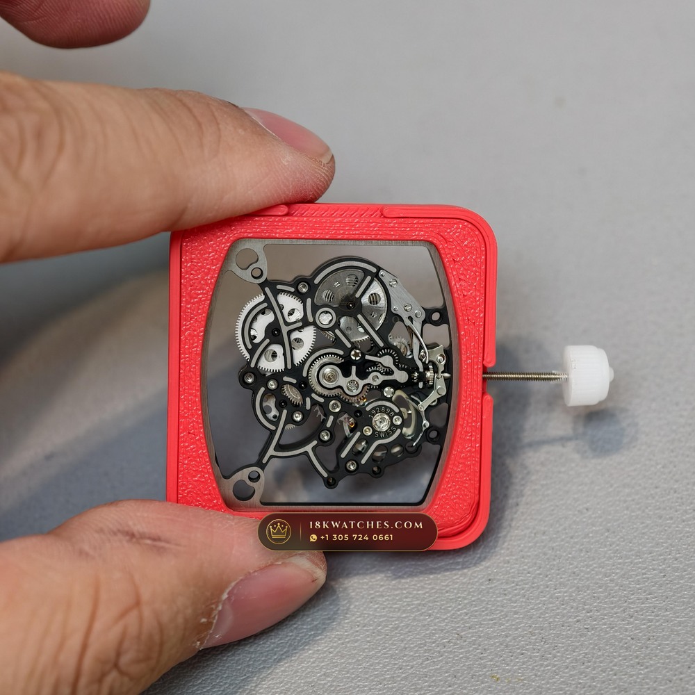 Richard Mille RM 055 Bubba Watson Manual Winding Master Watchmaker Spec — Studio Gallery Plate VII in ATZ White Ceramic & Grade 5 Titanium (66.9g Verified Mass, Richard Mille Cal. RMUL2 Grade 5 Titanium Skeleton)