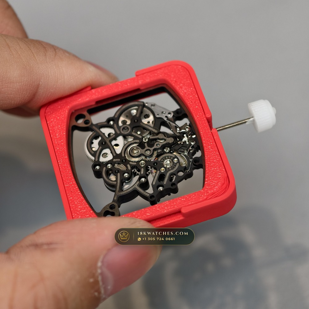 Richard Mille RM 055 Bubba Watson Manual Winding Master Watchmaker Spec — Studio Gallery Plate VIII in ATZ White Ceramic & Grade 5 Titanium (66.9g Verified Mass, Richard Mille Cal. RMUL2 Grade 5 Titanium Skeleton)