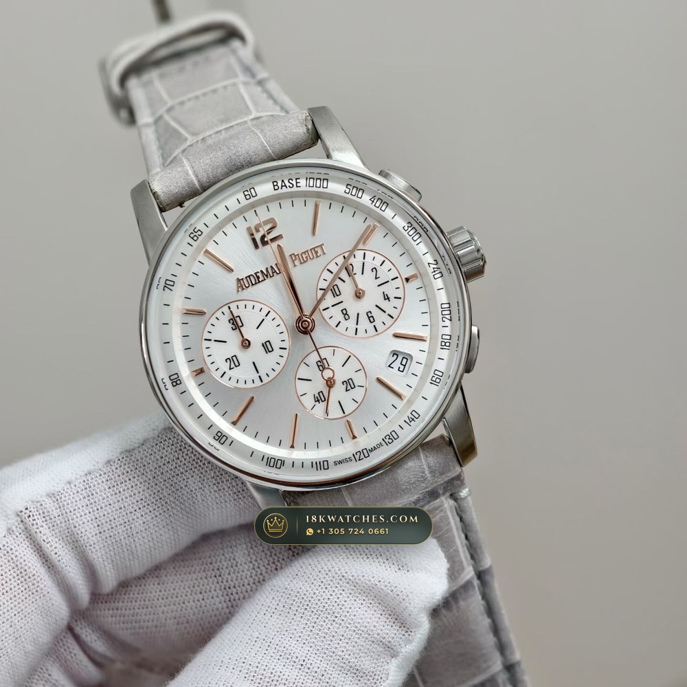 Audemars Piguet Code 11.59 Selfwinding Chronograph 41mm 18K Rose Gold Ref. 26393CR.OO.A009CR.01 — Studio Gallery Plate II in 18K Rose Gold Au750 (136.5g Verified Mass, Audemars Piguet Cal. 4401 Flyback Chronograph)