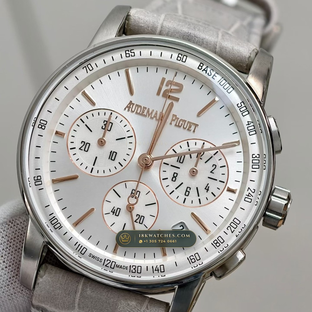 Audemars Piguet Code 11.59 Selfwinding Chronograph 41mm 18K Rose Gold Ref. 26393CR.OO.A009CR.01 — Studio Gallery Plate IV in 18K Rose Gold Au750 (136.5g Verified Mass, Audemars Piguet Cal. 4401 Flyback Chronograph)