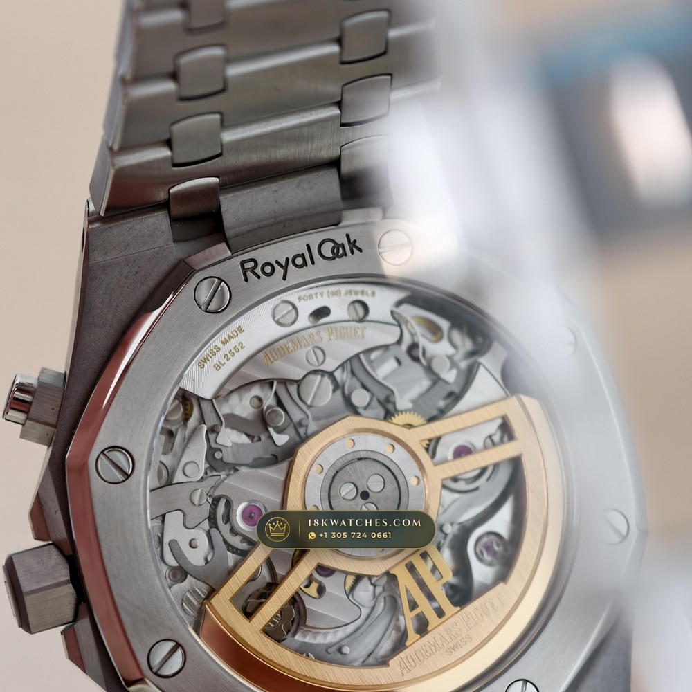 Audemars Piguet Royal Oak Selfwinding Chronograph 41mm Hand-Chamfered Bevel Spec Ref. 26240ST — Studio Gallery Plate XI in 904L Stainless Steel Custom Architecture (180.3g Verified Mass, Audemars Piguet Cal. 4401 Flyback Chronograph)