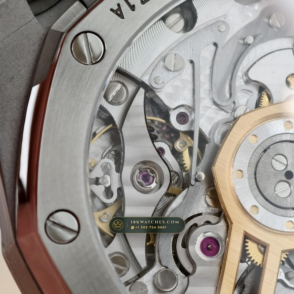 Audemars Piguet Royal Oak Selfwinding Chronograph 41mm Hand-Chamfered Bevel Spec Ref. 26240ST — Studio Gallery Plate XIII in 904L Stainless Steel Custom Architecture (180.3g Verified Mass, Audemars Piguet Cal. 4401 Flyback Chronograph)