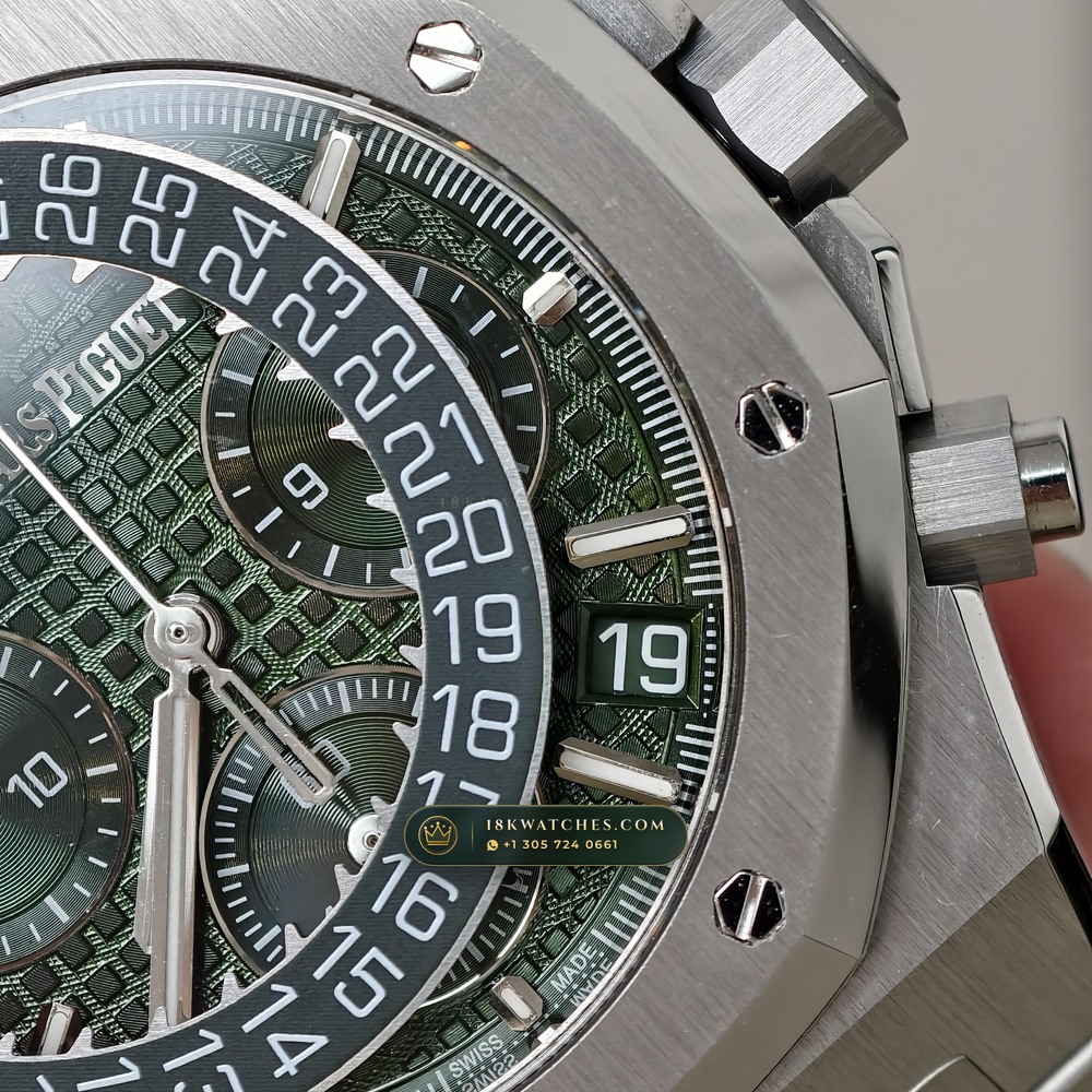 Audemars Piguet Royal Oak Selfwinding Chronograph 41mm Hand-Chamfered Bevel Spec Ref. 26240ST — Studio Gallery Plate IV in 904L Stainless Steel Custom Architecture (180.3g Verified Mass, Audemars Piguet Cal. 4401 Flyback Chronograph)
