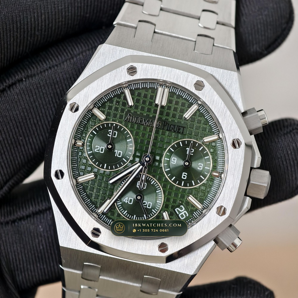 Audemars Piguet Royal Oak Selfwinding Chronograph 41mm Hand-Chamfered Bevel Spec Ref. 26240ST — Studio Gallery Plate VI in 904L Stainless Steel Custom Architecture (180.3g Verified Mass, Audemars Piguet Cal. 4401 Flyback Chronograph)