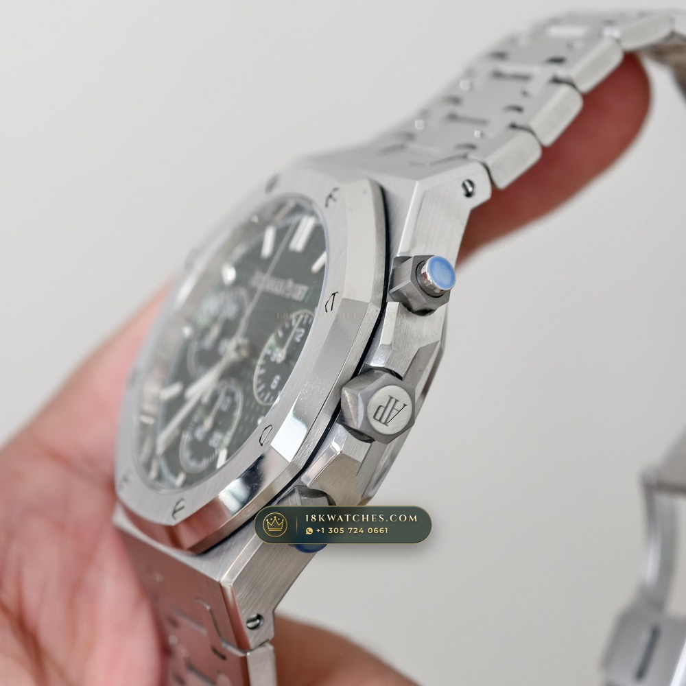 Audemars Piguet Royal Oak Selfwinding Chronograph 41mm Hand-Chamfered Bevel Spec Ref. 26240ST — Studio Gallery Plate IX in 904L Stainless Steel Custom Architecture (180.3g Verified Mass, Audemars Piguet Cal. 4401 Flyback Chronograph)