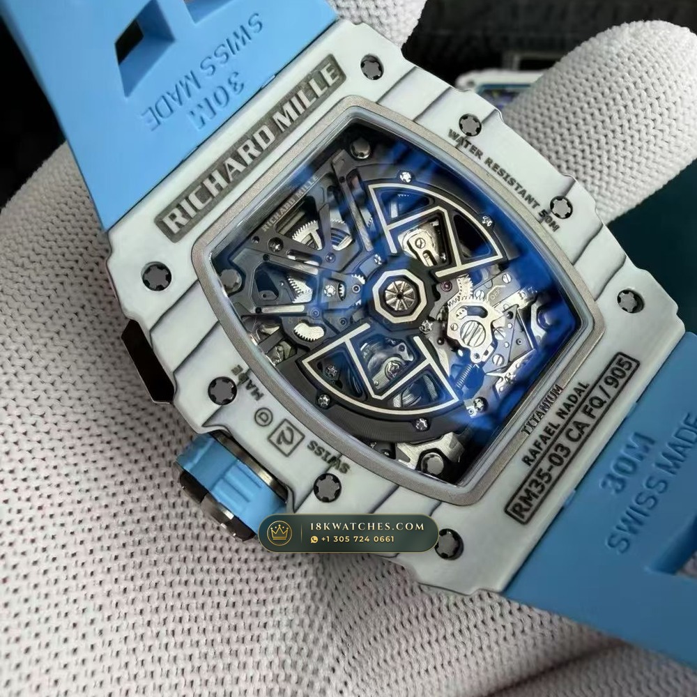 Richard Mille RM 35-03 Automatic Rafael Nadal Geneva Atelier Spec — Studio Gallery Plate IV in Carbon TPT & Grade 5 Titanium (50.7g Verified Mass, Richard Mille Cal. RMAL2 Butterfly Split-Rotor)