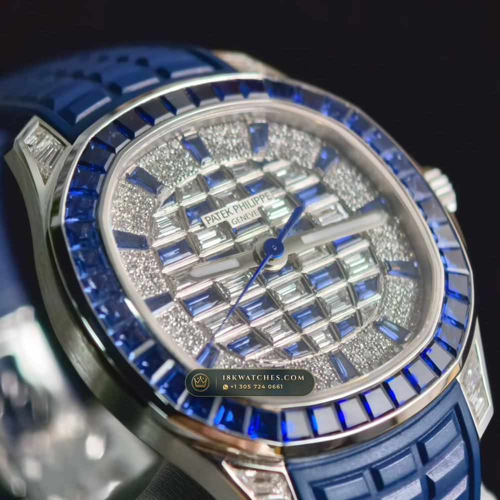 Patek Philippe Aquanaut Luce Haute Joaillerie 18K White Gold Ref. 5268/461G-001 — Studio Gallery Plate III in 18K White Gold Au750 (114.9g Verified Mass, Patek Philippe Cal. 26-330 S C - 21K Gold Rotor)