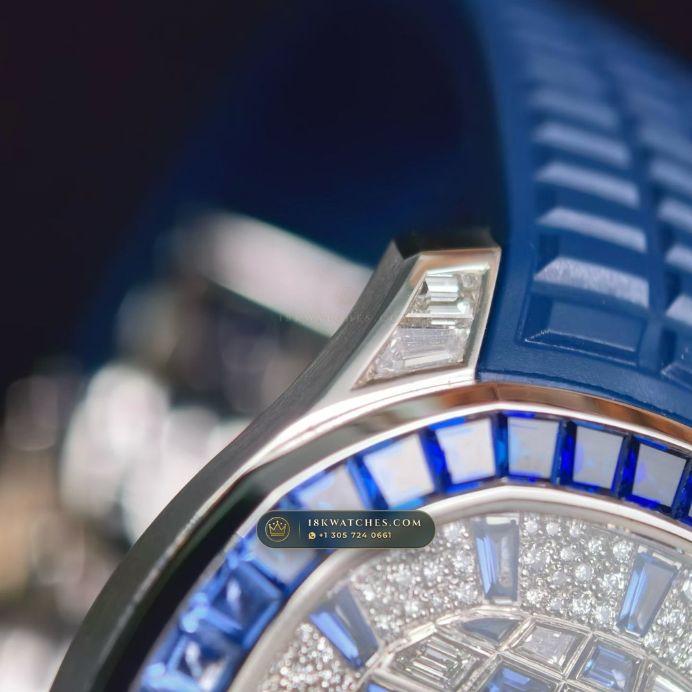 Patek Philippe Aquanaut Luce Haute Joaillerie 18K White Gold Ref. 5268/461G-001 — Studio Gallery Plate IV in 18K White Gold Au750 (114.9g Verified Mass, Patek Philippe Cal. 26-330 S C - 21K Gold Rotor)