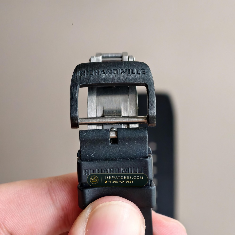 Richard Mille RM 055 Bubba Watson Manual Winding Asia Limited Edition — Studio Gallery Plate IX in Carbon TPT & Grade 5 Titanium (66.8g Verified Mass, Richard Mille Cal. RMUL2 Grade 5 Titanium Skeleton)