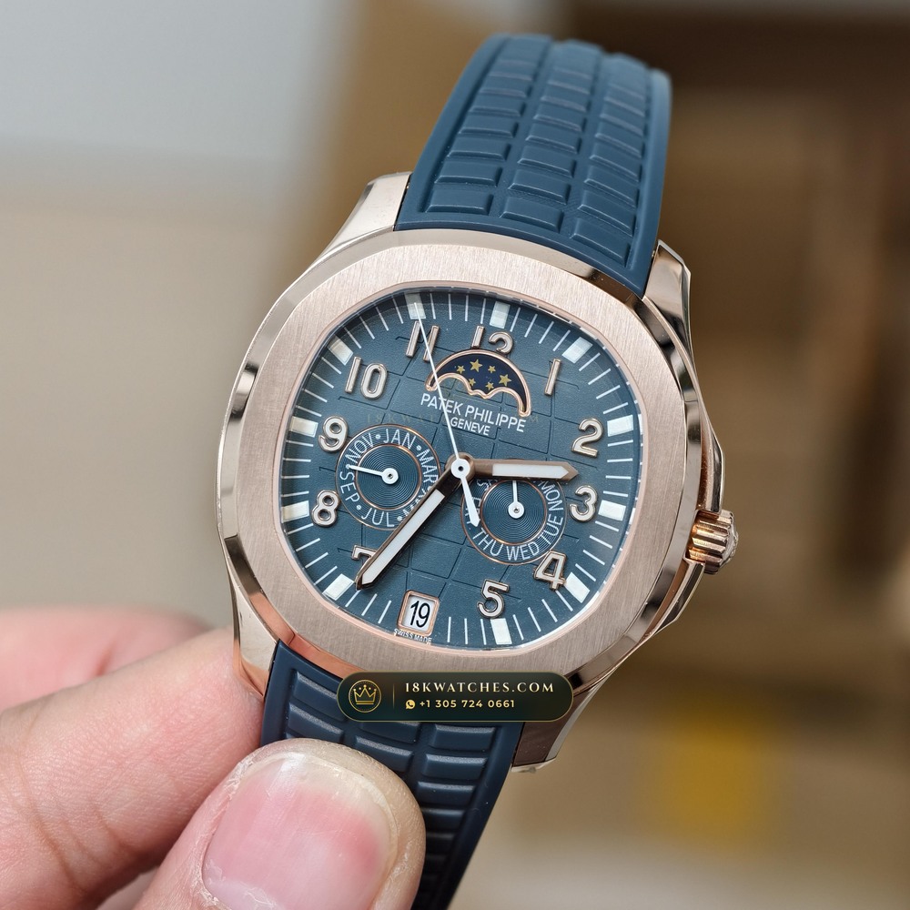Patek Philippe Aquanaut Luce Annual Calendar 18K Rose Gold Geneva Atelier Spec Ref. 5261R — Studio Gallery Plate II in 18K Rose Gold Au750 (104.5g Verified Mass, Patek Philippe Cal. 26-330 S QA LU)