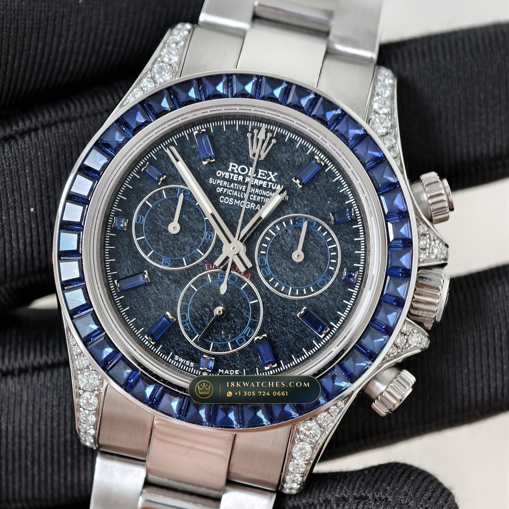 Rolex Cosmograph Daytona Black Obsidian Dial & Sapphire Bezel 18K White Gold 5-Axis CNC Case Ref. 126599TSA — Studio Gallery Plate III in 18K White Gold Au750 (216.2g Verified Mass, Rolex Manufacture Cal. 4131 - 72h Power Reserve)