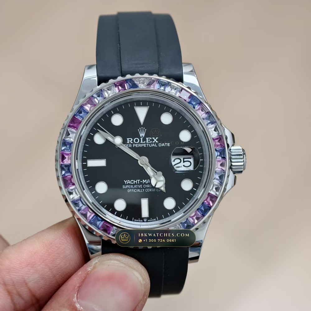 Rolex Yacht-Master 42 Diamond-Set Bezel 18K White Gold Ref. 226659