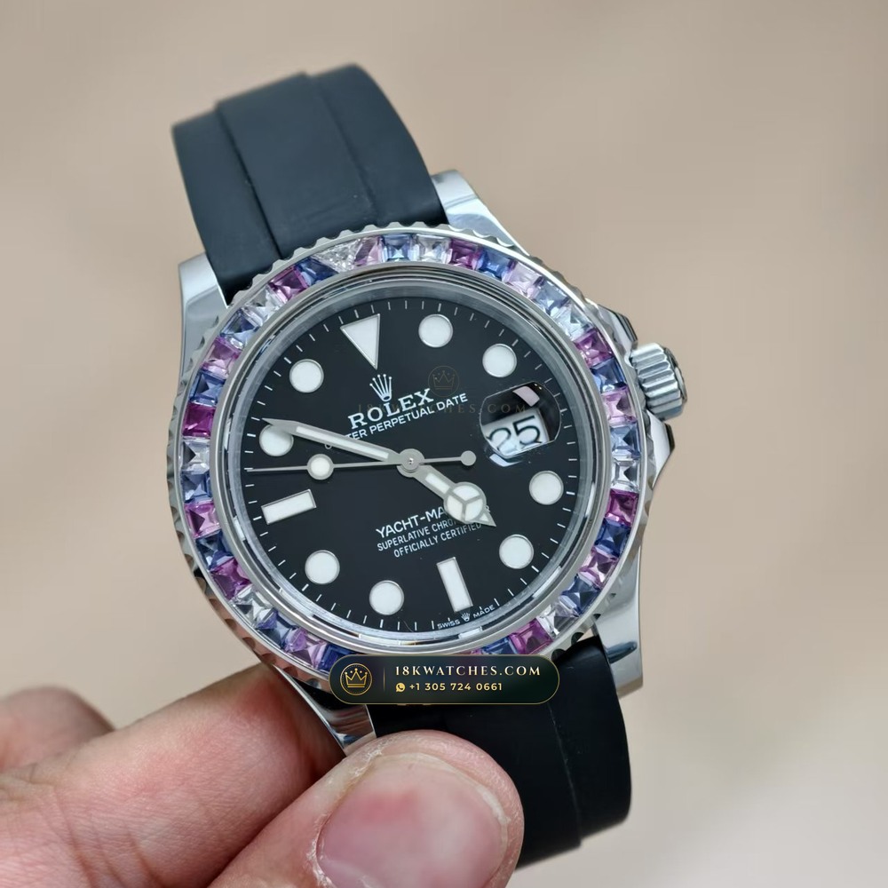 Rolex Yacht-Master 42 Diamond-Set Bezel 18K White Gold Ref. 226659 — Studio Gallery Plate II in 18K White Gold Au750 (170.2g Verified Mass, Rolex Manufacture Cal. 3235 - 70h Power Reserve)