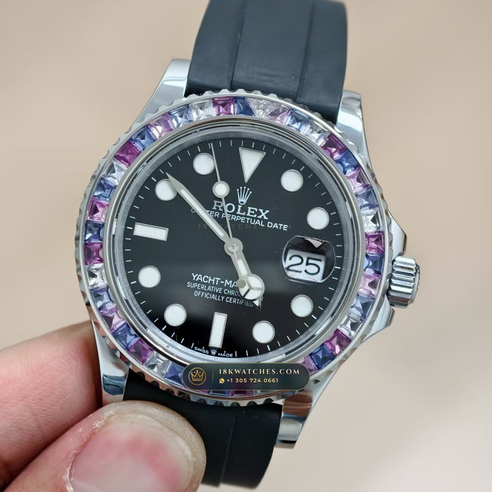 Rolex Yacht-Master 42 Diamond-Set Bezel 18K White Gold Ref. 226659 — Studio Gallery Plate III in 18K White Gold Au750 (170.2g Verified Mass, Rolex Manufacture Cal. 3235 - 70h Power Reserve)