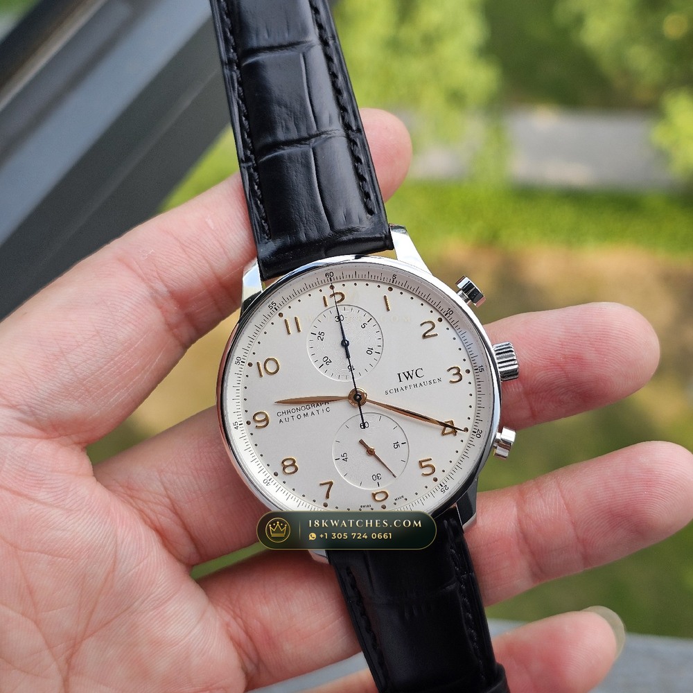 IWC Schaffhausen IWC Portugieser Chronograph 40.9mm Silver Dial Ref. IW371445