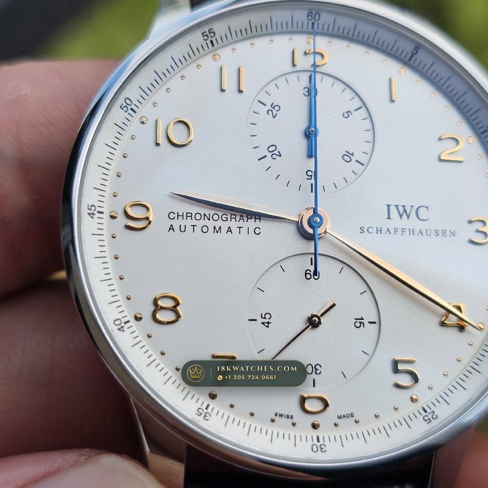 IWC Schaffhausen IWC Portugieser Chronograph 40.9mm Silver Dial Ref. IW371445 — Studio Gallery Plate III in 904L Stainless Steel Custom Architecture (81.5g Verified Mass, IWC Manufacture Cal. 69355 / Cal. 52010)