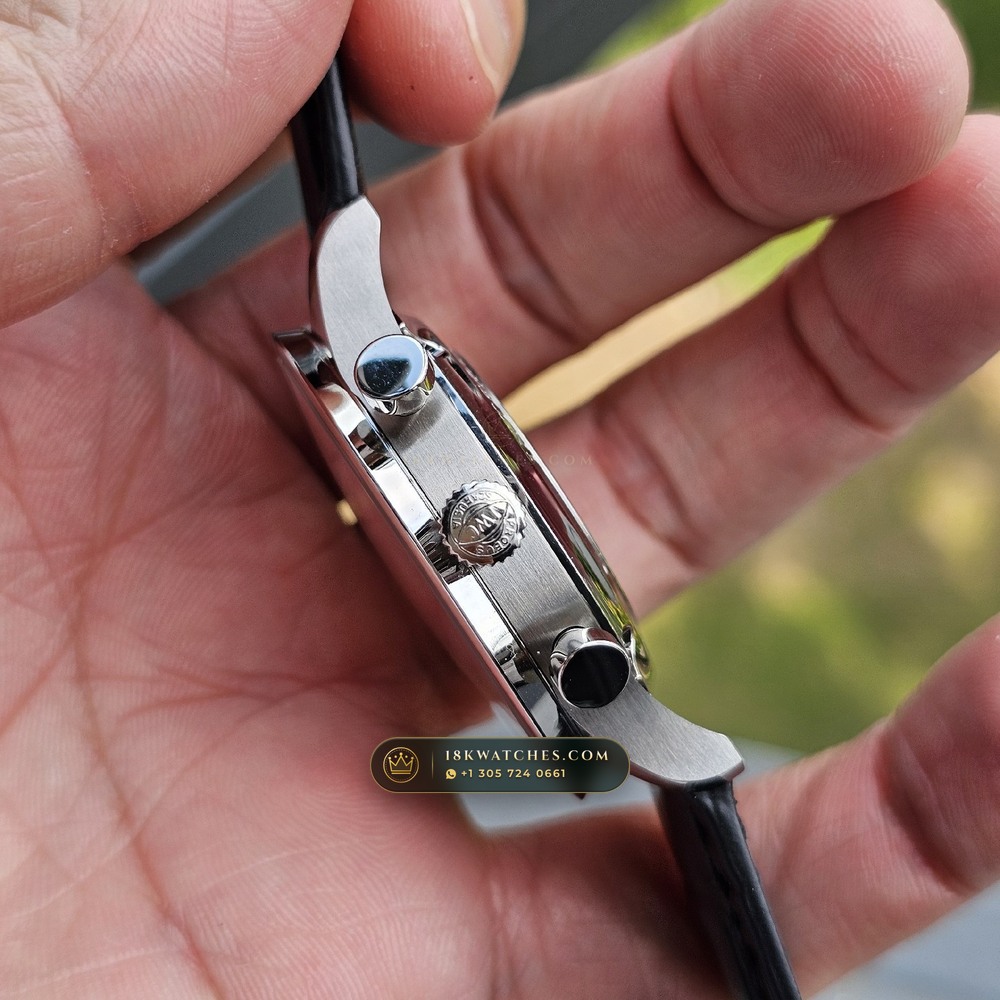 IWC Schaffhausen IWC Portugieser Chronograph 40.9mm Silver Dial Ref. IW371445 — Studio Gallery Plate VIII in 904L Stainless Steel Custom Architecture (81.5g Verified Mass, IWC Manufacture Cal. 69355 / Cal. 52010)