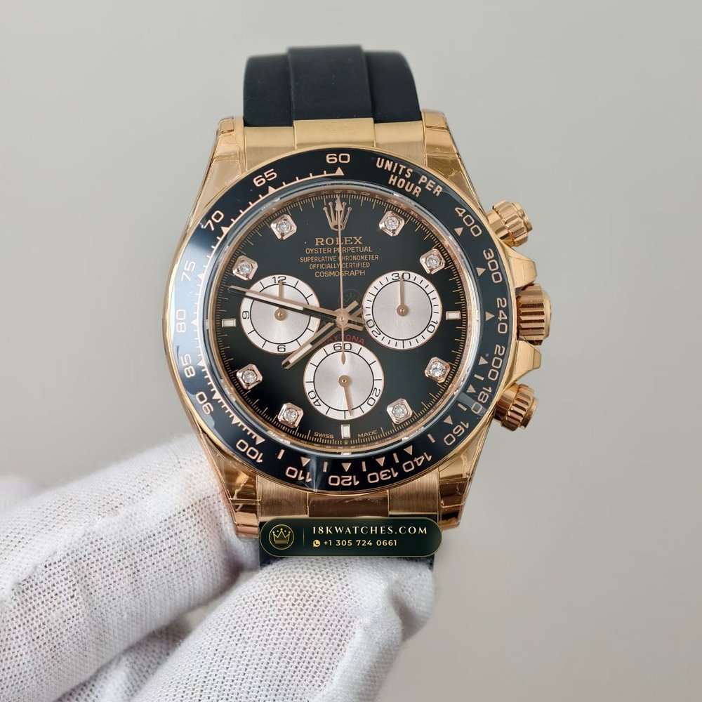 Rolex Cosmograph Daytona 18K Everose Gold Hand-Chamfered Bevel Spec Ref. 126515LN