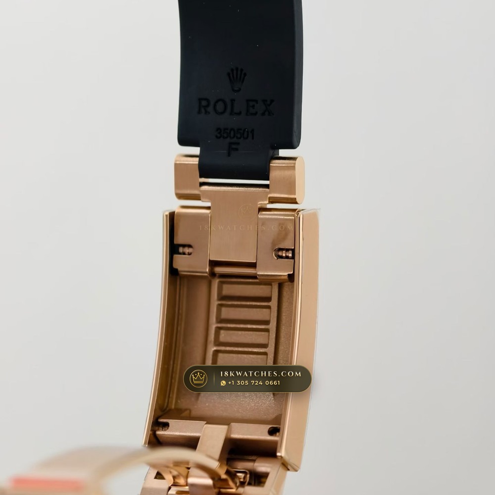 Rolex Cosmograph Daytona 18K Everose Gold Hand-Chamfered Bevel Spec Ref. 126515LN — Studio Gallery Plate VII in 18K Rose Gold Au750 (160.3g Verified Mass, Rolex Manufacture Cal. 4131 - 72h Power Reserve)
