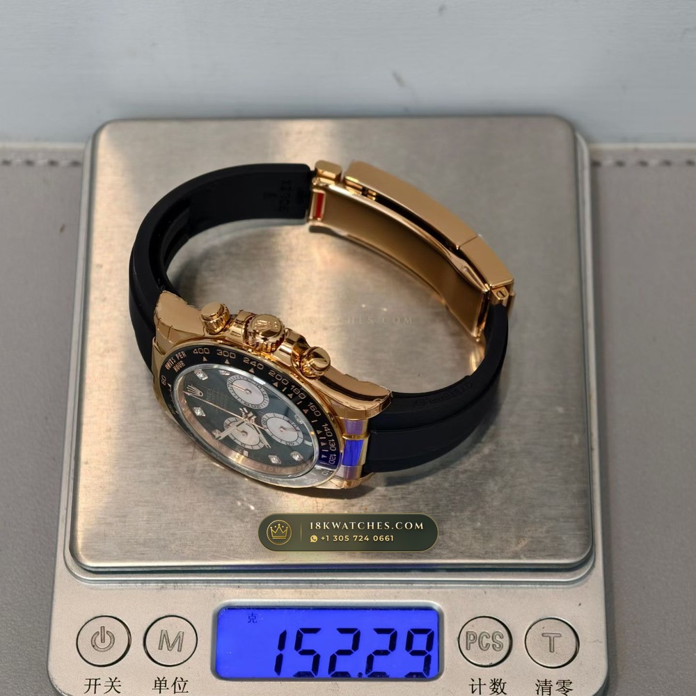 Rolex Cosmograph Daytona 18K Everose Gold Hand-Chamfered Bevel Spec Ref. 126515LN — Studio Gallery Plate IX in 18K Rose Gold Au750 (160.3g Verified Mass, Rolex Manufacture Cal. 4131 - 72h Power Reserve)