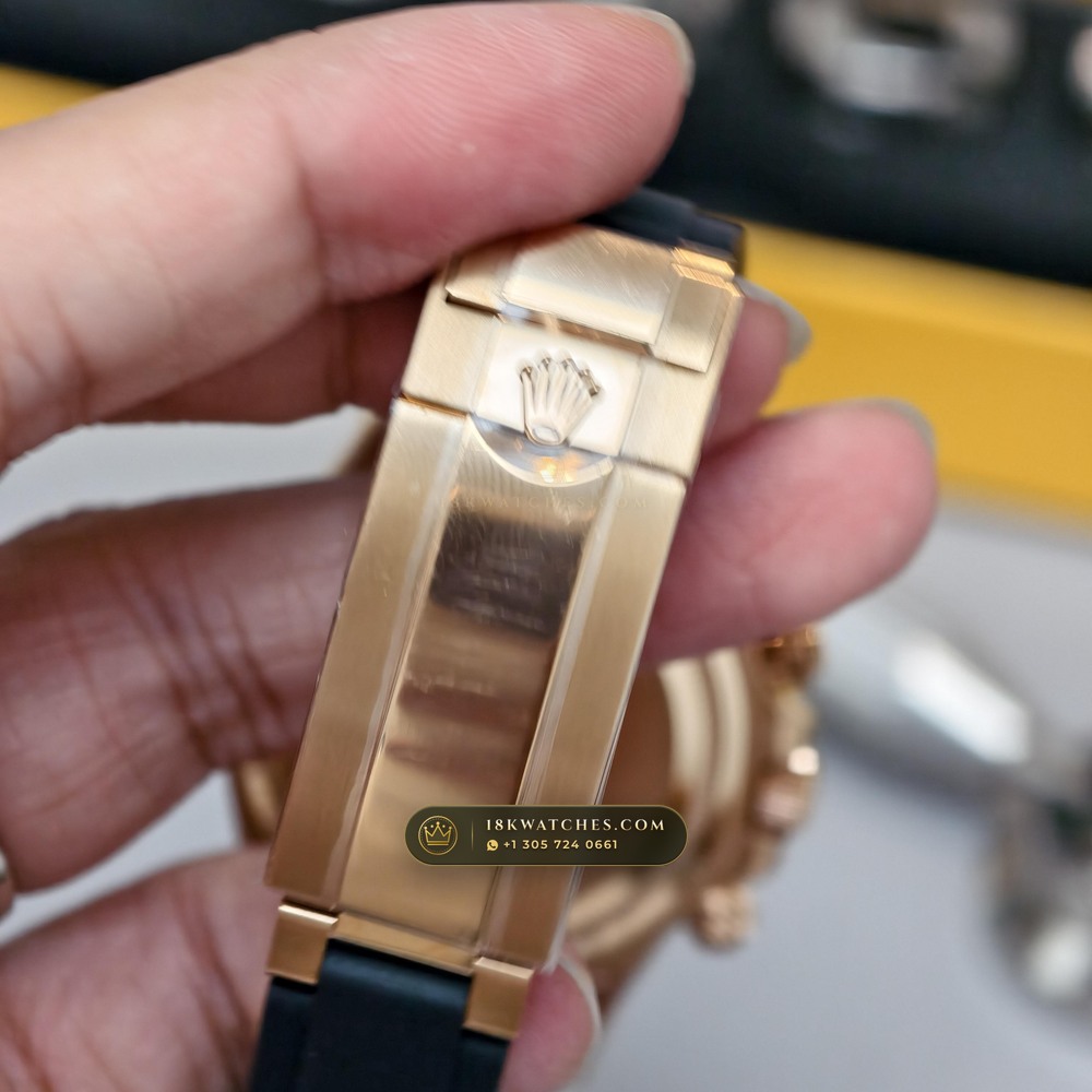 Rolex Cosmograph Daytona 18K Everose Gold Sapphire Caseback Spec Ref. 126515LN — Studio Gallery Plate VI in 18K Rose Gold Au750 (160.6g Verified Mass, Rolex Manufacture Cal. 4131 - 72h Power Reserve)