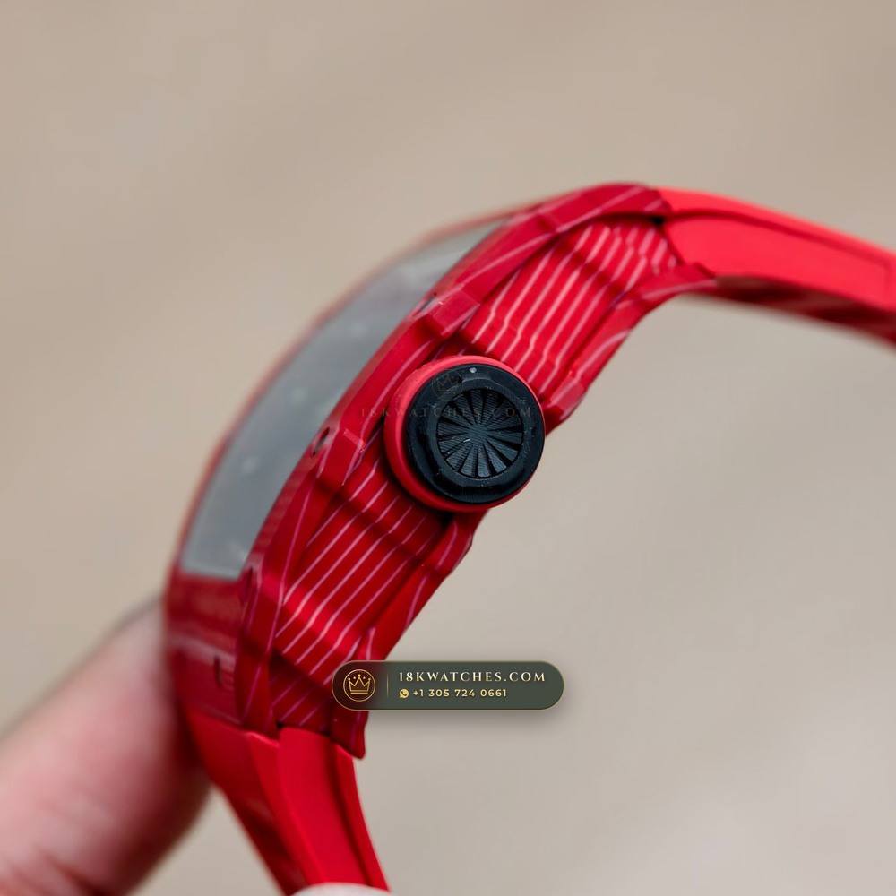 Richard Mille RM 35-02 Rafael Nadal Automatic Crimson Quartz TPT Geneva Atelier Spec — Studio Gallery Plate VI in Carbon TPT & Grade 5 Titanium (50.3g Verified Mass, Richard Mille Cal. RMAL1 Variable-Geometry Rotor)