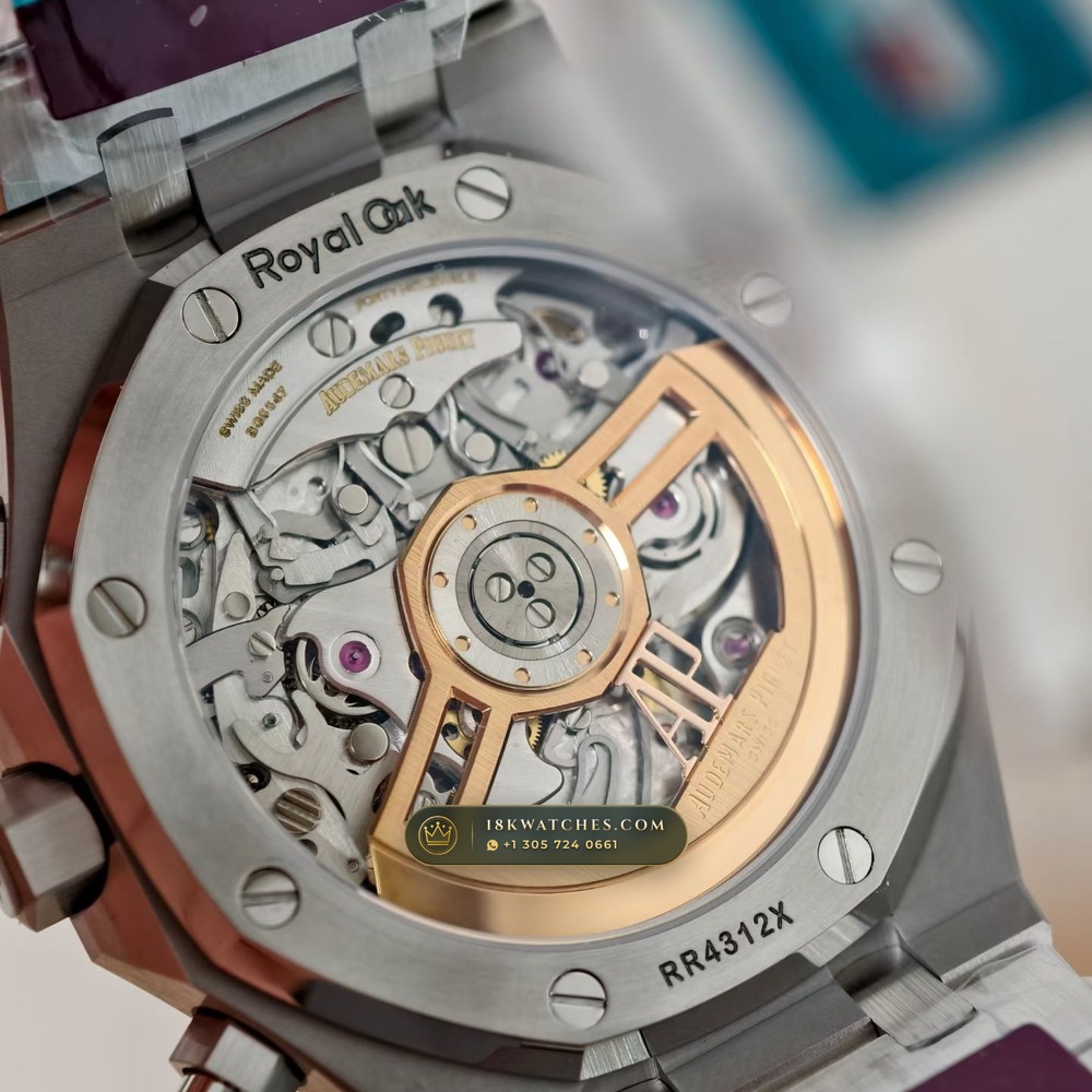 Audemars Piguet Royal Oak Selfwinding Chronograph 41mm Sapphire Caseback Spec Ref. 26240ST — Studio Gallery Plate VI in 904L Stainless Steel Custom Architecture (180.1g Verified Mass, Audemars Piguet Cal. 4401 Flyback Chronograph)