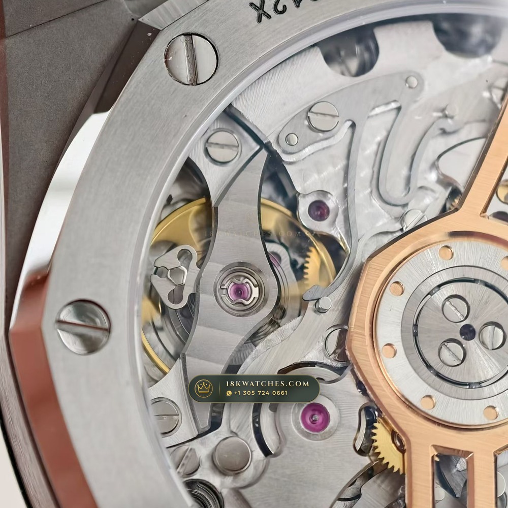 Audemars Piguet Royal Oak Selfwinding Chronograph 41mm Sapphire Caseback Spec Ref. 26240ST — Studio Gallery Plate VII in 904L Stainless Steel Custom Architecture (180.1g Verified Mass, Audemars Piguet Cal. 4401 Flyback Chronograph)