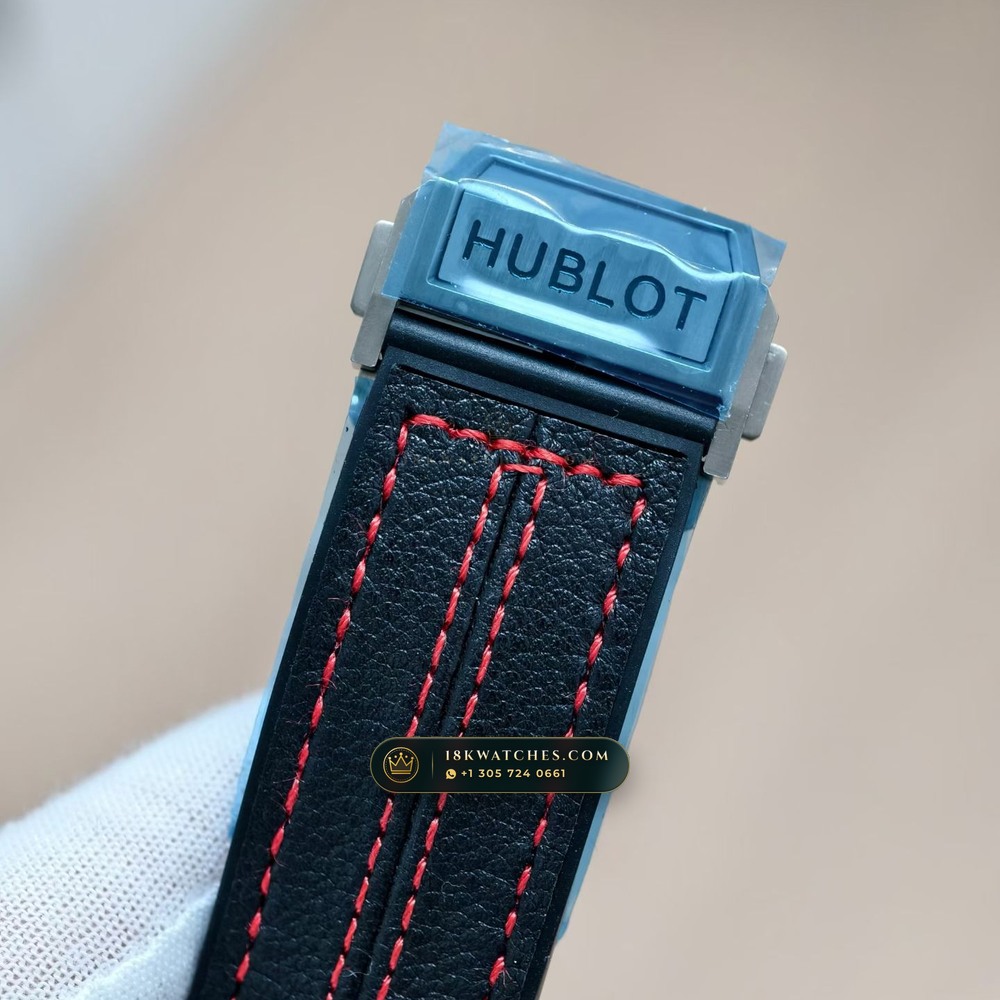 Hublot Big Bang Ferrari Unico Flyback Chronograph 45mm Ref. 401.NX.0123.VR — Studio Gallery Plate IX in Grade 5 Titanium Monobloc (120.5g Verified Mass, Hublot Unico Flyback Chronograph Cal. HUB1280)