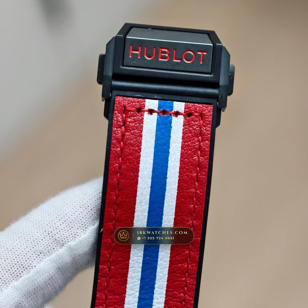 Hublot Big Bang Ferrari Unico Flyback Chronograph 45mm Ref. 402.CX.0113.WR — Studio Gallery Plate IX in High-Tech Ceramic & Titanium (120.7g Verified Mass, Hublot Unico Flyback Chronograph Cal. HUB1280)
