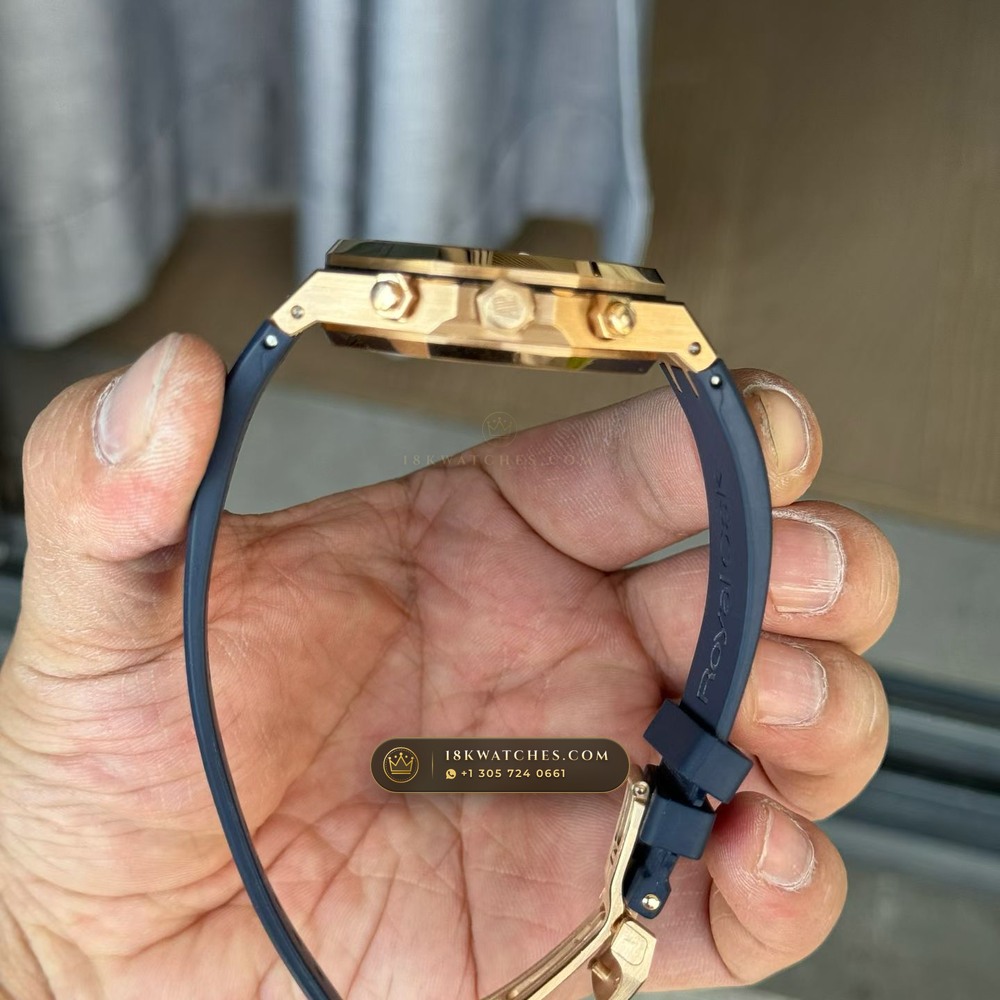 Audemars Piguet Royal Oak Selfwinding Chronograph 41mm 18K Rose Gold Ref. 26240OR — Studio Gallery Plate VI in 18K Rose Gold Au750 (246.0g Verified Mass, Audemars Piguet Cal. 4401 Flyback Chronograph)