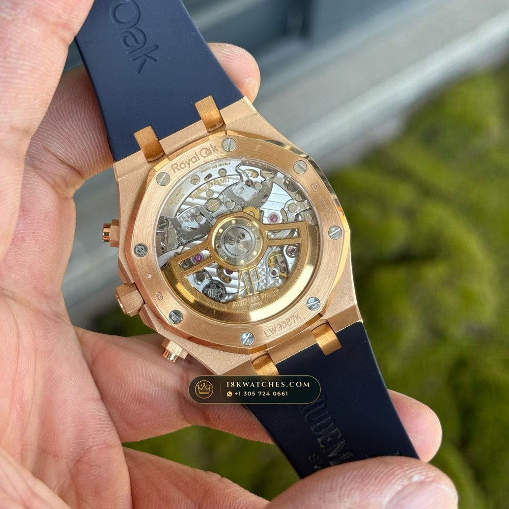 Audemars Piguet Royal Oak Selfwinding Chronograph 41mm 18K Rose Gold Ref. 26240OR — Studio Gallery Plate VII in 18K Rose Gold Au750 (246.0g Verified Mass, Audemars Piguet Cal. 4401 Flyback Chronograph)