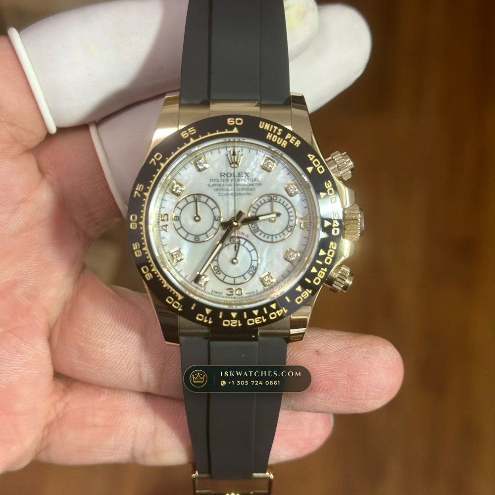 Rolex Cosmograph Daytona Iridescent Natural Mother-of-Pearl Dial 18K Yellow Gold Ref. 116518