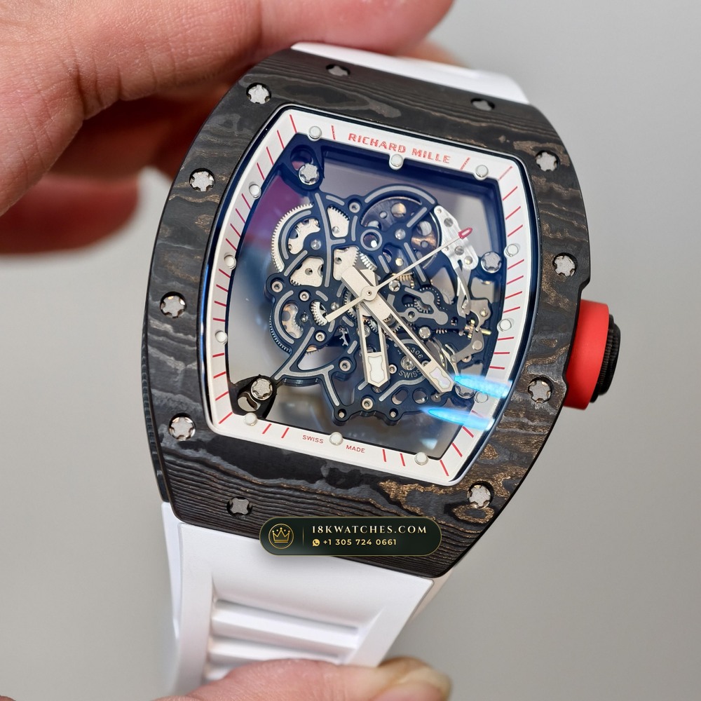Richard Mille RM 055 Bubba Watson Manual Winding Japan Limited Edition Geneva Atelier Spec — Studio Gallery Plate IV in Carbon TPT & Grade 5 Titanium (66.3g Verified Mass, Richard Mille Cal. RMUL2 Grade 5 Titanium Skeleton)