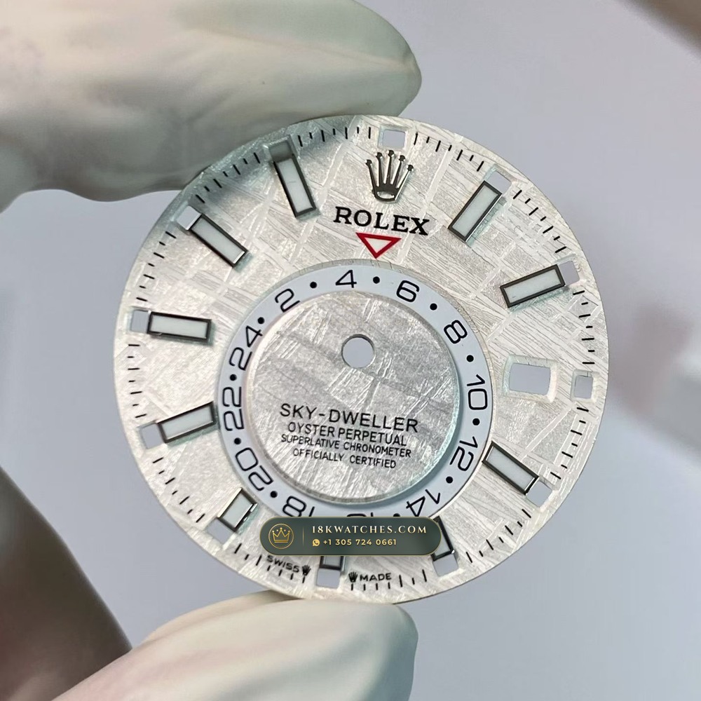 Rolex Sky-Dweller Gibeon Meteorite Dial 18K Everose Gold Ref. 336935 — Studio Gallery Plate IV in 18K Rose Gold Au750 (252.4g Verified Mass, Rolex Manufacture Cal. 9002 Annual Calendar)