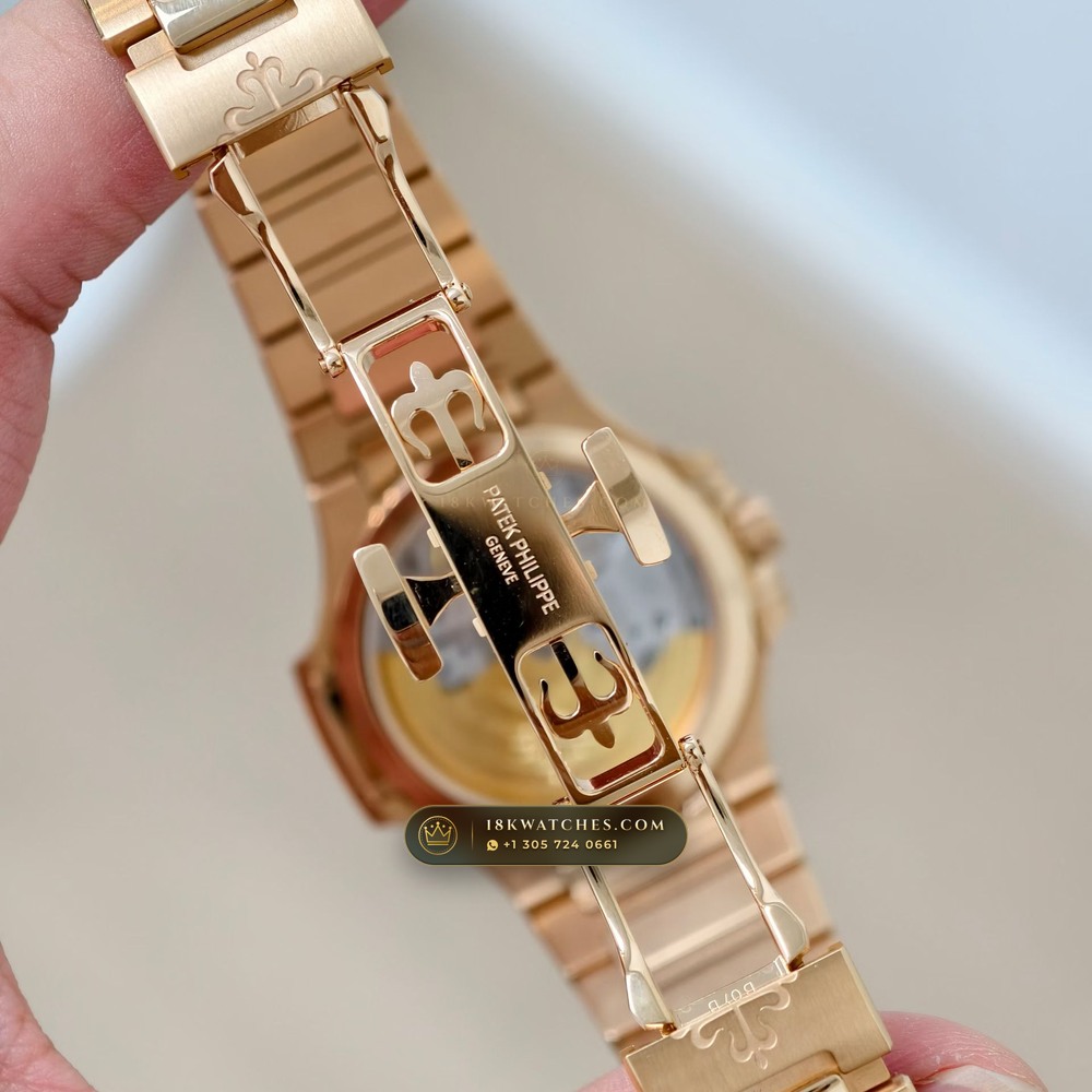 Patek Philippe Nautilus Ladies Automatic 18K Rose Gold Ref. 7118R — Studio Gallery Plate VI in 18K Rose Gold Au750 (145.7g Verified Mass, Patek Philippe Cal. 324 S C - 21K Gold Rotor)
