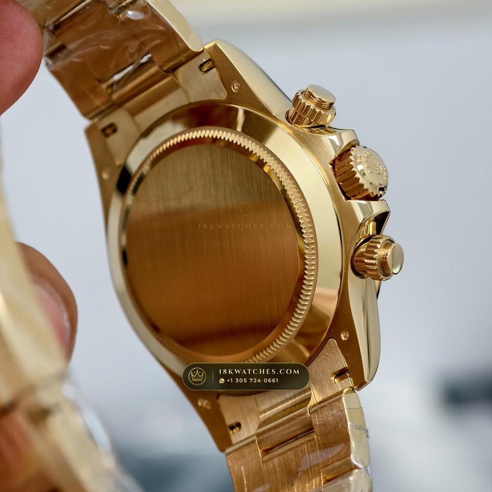Rolex Cosmograph Daytona 18K Yellow Gold Deep Crystal Optics Ref. 116508 — Studio Gallery Plate VI in 18K Yellow Gold Au750 (216.8g Verified Mass, Rolex Manufacture Cal. 4130 - 72h Power Reserve)