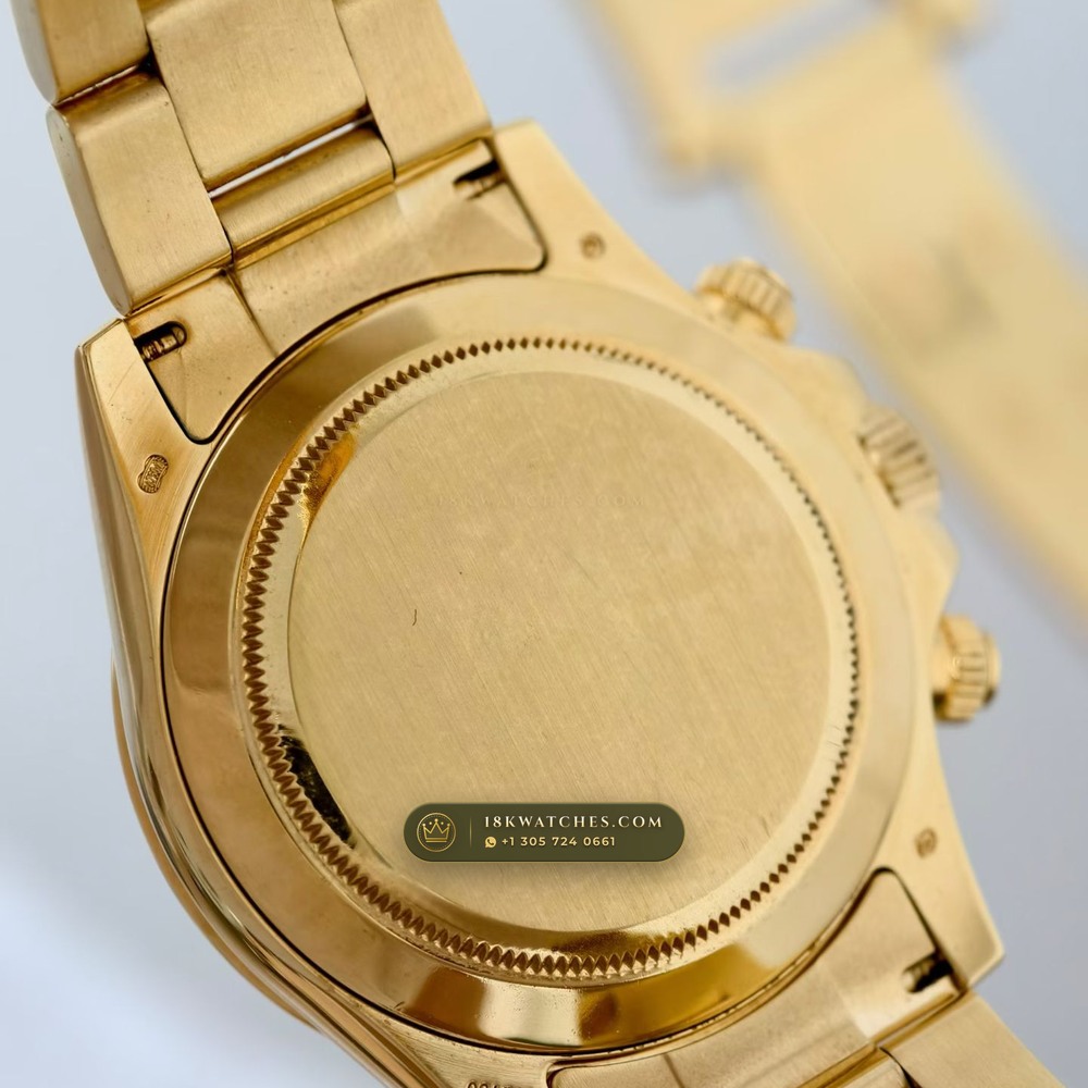 Rolex Cosmograph Daytona 18K Yellow Gold Hand-Finished Buff Dial Deep Crystal Optics Ref. 116508 — Studio Gallery Plate VII in 18K Yellow Gold Au750 (216.4g Verified Mass, Rolex Manufacture Cal. 4130 - 72h Power Reserve)